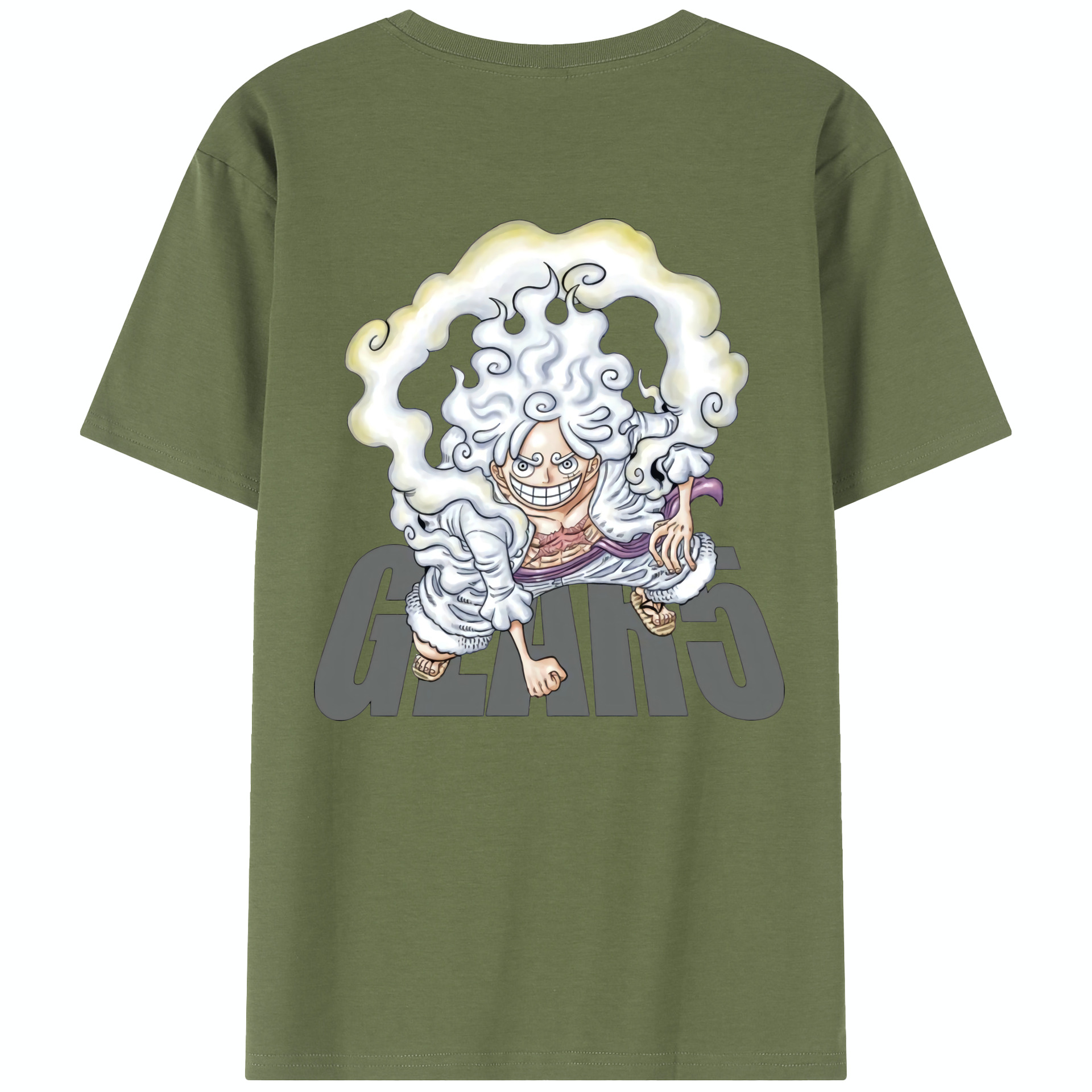 ワンピース モンキー・D・ルフィ ONE PIECE Monkey D. Luffy 綿100％半袖Tシャツ（背面プリント）